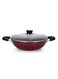 Wok Pan With Lid Red 30cm