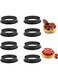 MAKINGTEC 8 Piece Tart Ring Mold, Cake Baking Tool, Cake Round Cutter for Kitchen Restaurant Baking Muffin Mousse Ring Cake French Dessert