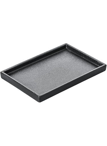Redelaenor Ceramic Makeup Tray, Black Bathroom Accessories Holder, Rectangle Small Bathroom Sink Trays, Counter Tray