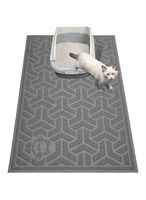 Cat Litter Mat, (35&quot; x 23&quot;) Litter Trapping Mat Scatter Control Litter Mat Large Cat Litter Mat Under Litter Box Mat Multi-Use Cat Mat Anti-Slip Kitty Litter Mat, Pet Feeding Mat, Door Mat