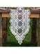 ARTABLE Rectangle Table Runner Lace Macrame Embroidered Table Runners with Exquisite Vintage Shabby Chic for Holiday Wedding Long Dinner Tables (White, 12 x 48 Inch)
