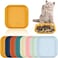 Lonimia 8 Pcs Cat Bowl,5.7 Inch Shallow Cat Food Dish,Whisker Fatigue Relief Cat Bowl, Cat Wet Feeding Bowls,Wide and Small Pet Plate for Kittens and Short Legged Cat