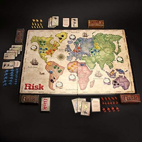HASBRO GAMING Risk Board Game B7404000 &ndash; Ultimate Strategy Conquest Game with 300 Army Figures, 12 Secret Missions, 4 Game Modes &ndash; Family Game Night for Teens &amp; Adults - Ages 10+