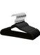 20Pcs Non Slip Felt Hangers Space Saving Clothes Hanger Velvet Hanger Heavy Duty Adult Hanger For Coat, Suit - Black