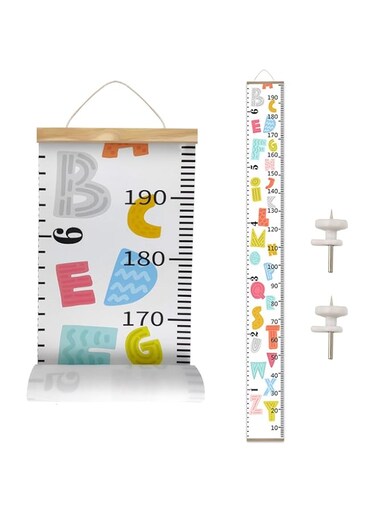 KASTWAVE Growth Chart for Kids, Wall Sticker Removable Height Measure Chart Portable Growth Chart Cute Wall Ruler for Baby Girls Boys Toddler Bedroom