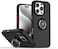 Iphone 16 Pro Max Case Cover Metal Ring Holder Grip Kickstand Car Magnetic Mount Shockproof Matte Hard Back Bumper Case for Iphone 16 Pro Max Black