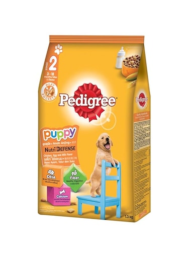 Pedigree Puppy, Dry Food, Nutri Defense Chicken, Egg And Milk Flavor 1.3 Kg