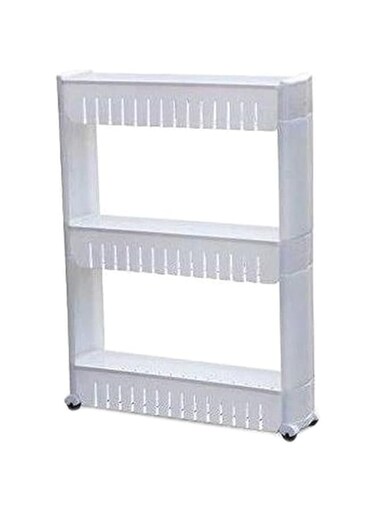Dubai Gallery 3-Shelves Storage Rack White 72X13X55Centimeter