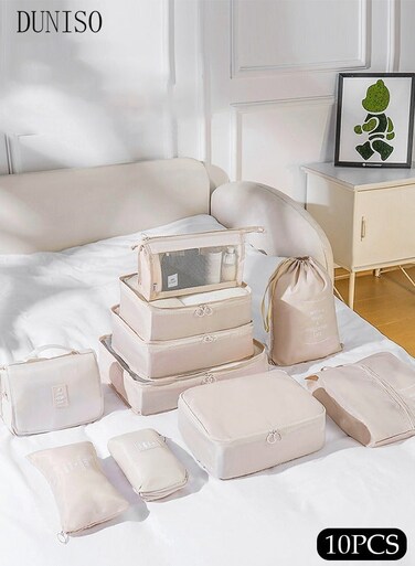 7 pieces travel storage bag set, compression bag, expandable travel bag, luggage organizer, used for storing travel bags, travel clothing storage bags, luggage shoe bags, toiletries bags, makeup bags, underwear bags, laundry bags