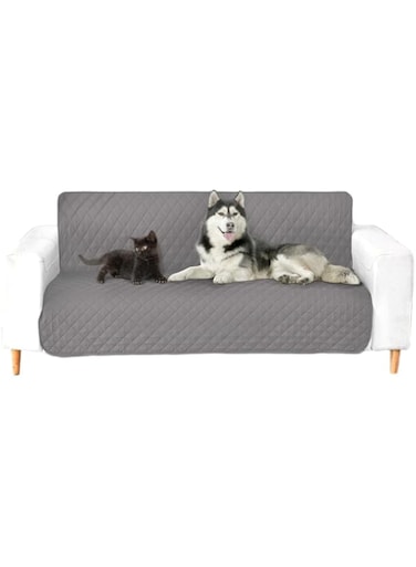 DELIFUR Waterproof Dog Bed Cover - Pet Blanket Pet Anti-Slip &amp; Anti Scratches Blanket Cat Dog Blanket for Furniture Bed Couch Sofa (Gray, 75 * 180cm)