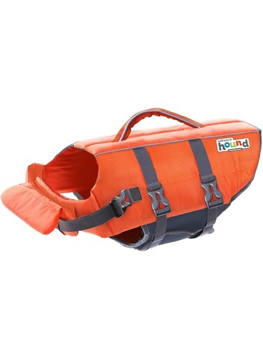 Outward Hound Granby Splash Orange Dog Life Jacket, Small