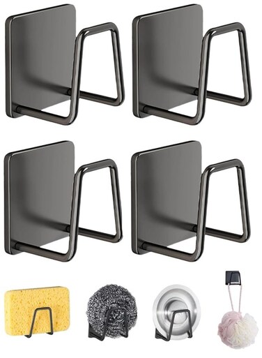 Pcs Sponge Holder for Kitchen Sink Multi-Purpose Sponge Holder Stainless Steel Cutting Board Stand Pot Lid Organizer and Sink Organizer for Kitchen Essentials