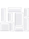 ELECDON 9 Pcs Desk Drawer Organizer Trays 4-Size Bathroom Drawer Tray Dividers Plastic Vanity Organizers Storage Bins for Makeup Dresser Kitchen Office (Clear)