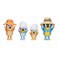 مجسم رحلة عائلية من مجموعة Moose Bluey Holiday، عبوة من 4 قطع، S11