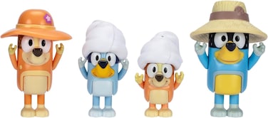 مجسم رحلة عائلية من مجموعة Moose Bluey Holiday، عبوة من 4 قطع، S11