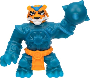 Heroes Of Goo Jit Zu Smash Strikers, Squishy Tygor, Squishy Goo FilLED Action Figure Armored with The Ultimate Smashing Fist Weapon, Stretch Him Up To 3 Times His Size - Sensory Toys