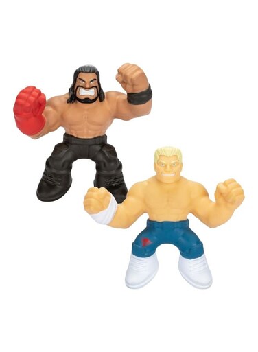 مجسم رومان رينز ضد كودي رودز من سلسلة أبطال غو جيت زو من موس تويز، WWE Stretchy Superstars Match Up Action PK