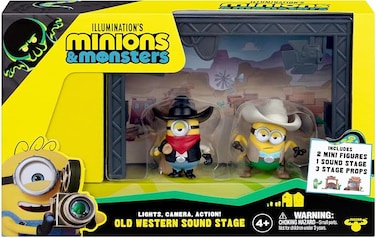 Minions &amp; Monsters: The Old West Set- Old Western Sound Stage Mini Figure 2-Pack Toy set
