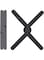 Silicone Folding Trivets 2 Pack Non Slip Heat Resistant for Hot Pans/Cup/Dishes/Plates,Gray and Black