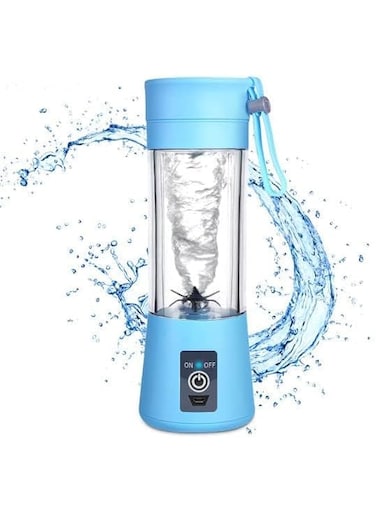 MAGA ZONE Portable Mini Blender - USB Rechargeable Smoothie Maker, 380ml Personal Juicer &amp; Shaker Bottle for Smoothies, Shakes, and Juices (Blue)