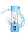 MAGA ZONE Portable Mini Blender - USB Rechargeable Smoothie Maker, 380ml Personal Juicer &amp; Shaker Bottle for Smoothies, Shakes, and Juices (Blue)