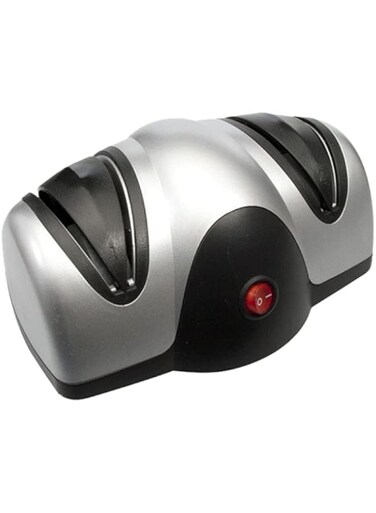 Dubai Gallery Knife Sharpener Silver/Black 8.25X5.75X3.25Inch