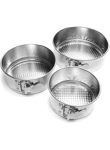 Fox Run Mini Springform Pan Set, Tin-Plated Steel, 3-Piece