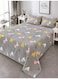 King Size Double Bedsheet Set 220x240cm Heart Printed Design with 2 Pillow Covers Soft 125 GSM Fabric Durable &amp; Fade Resistant Comfortable Bedding Set