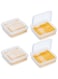 SWIUKPHE Mini Cheese Storage Containers, Food Container for Fridge Sliced Storage with Lids Refrigerator Fruit Vegetable Keep Fresh, 4 Pcs