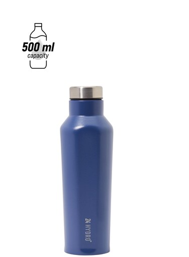 BPA Free Water Bottle Blue/Silver 500ml