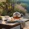 BLACKSTONE Borosilicatet Teapot Set 600ML with Stainless Steel Infuser Clear Arabic Tea Pot with Lid for Loose Leaf, Herbal & Blooming Tea, TP205 (600 ML)