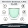 BLACKSTONE Double Wall Glass Coffee Mugs 250ML Hot & Cold Borosilicate Insulated Glasses for Home, Cafe & Restaurant, DG824 (GREEN, 2 PIECE SET)