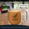 BLACKSTONE 1 Double Wall Glass Mug with UAE Logo Print, 300ml Insulated Clear Glass Coffee Cup, Heat Resistant Tea Mug with Handle Modern Gift Box Packing, DH925 (CLEAR PRINTED, 1 PIECE)