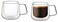 BLACKSTONE Double Wall Glass Coffee Cups Set of 2 300ml Borosilicate Glass Mugs with Handle Clear Insulated Tea Latte Espresso Cappuccino Cups, DH835
