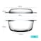 BLACKSTONE Glass Casserole With Lid 1 L Borosilicate Oven Microwave Freezer Dishwasher Safe Bakeware
