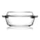 BLACKSTONE Glass Casserole With Lid 1 L Borosilicate Oven Microwave Freezer Dishwasher Safe Bakeware