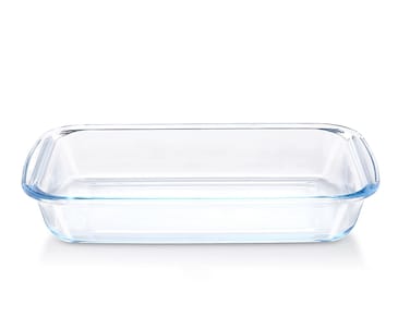 BLACKSTONE Clear Glass Casserole Premium Borosilicate Glass Dish for Baking, Serving, Mixing, Oven, Microwave & Dishwasher Safe (2.9 L, Rectangular)