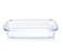 BLACKSTONE Clear Glass Casserole Premium Borosilicate Glass Dish for Baking, Serving, Mixing, Oven, Microwave & Dishwasher Safe (2.9 L, Rectangular)