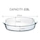 Blackstone Clear Glass Casserole Premium Borosilicate Glass Dish for Baking, Serving, Mixing, Oven, Microwave & Dishwasher Safe 2 L Oval