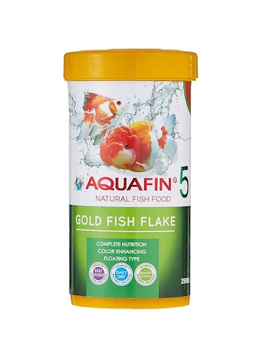 AQUAFIN 5 NATURAL FISH FOOD GOLD FISH FLAKE 250 ML