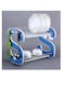2 Layer Dish Drying Stand Dish Rack with Drain Tray Bowl Storage Rack Plate Organizer Utensil Holder Dish Driner for Kitchen Countertop (S)