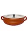 Handmade Earthen Clay Pot Kadai with Stainless Steel Lid Made by Indian Artisan