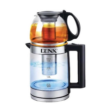 Electric Kettle with Steam Tea Maker &ndash; Stainless Steel Hot Water Boiler for Tea, Coffee, Herbal Brew