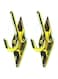 Robustline Multipurpose Wall Mounted Hat and Coat Hooks with Diamond Plate for Clothes, Coats, Hats, Belts, Towels (CH-129) (2, Brass Plated)