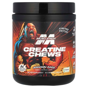 Muscletech Creatine Chews, Boogieman Punch, 90 Chewable Tablets