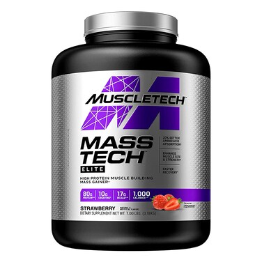 Muscletech Mass Tech, Strawberry, 7 LB
