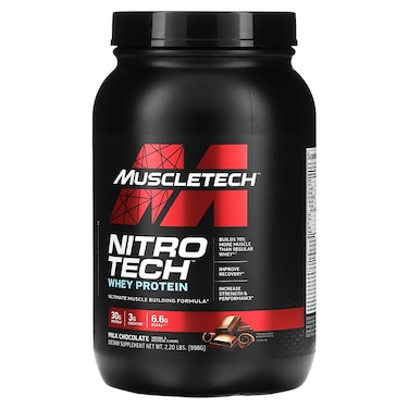 Muscletech Nitro Tech Whey Protein, Milk Chocolate, 2 LB