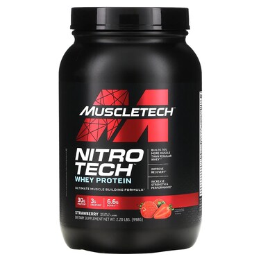 Muscletech Nitro Tech Whey Protein, Strawberry, 2 LB