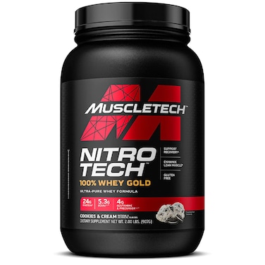 Muscletech Nitro Tech Whey Gold, Cookies and Cream, 2 LB