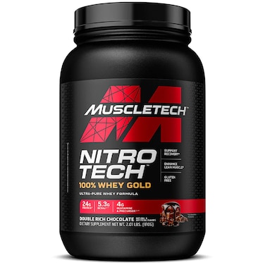 Muscletech Nitro Tech Whey Gold, Double Rich Chocolate, 2 LB